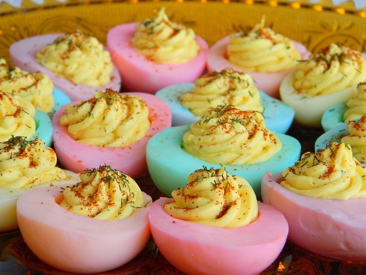 Dyed Devilled Eggs