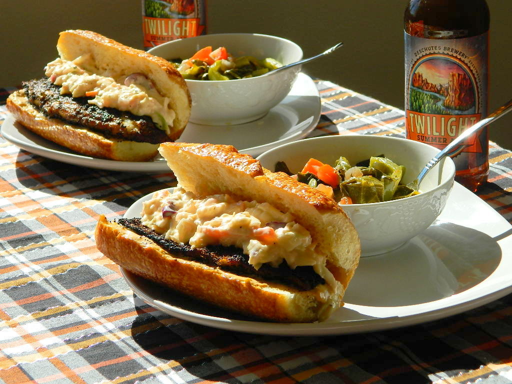 Blackened Cajun Tilapia PoBoys with Remoulade Fair Robin Revival