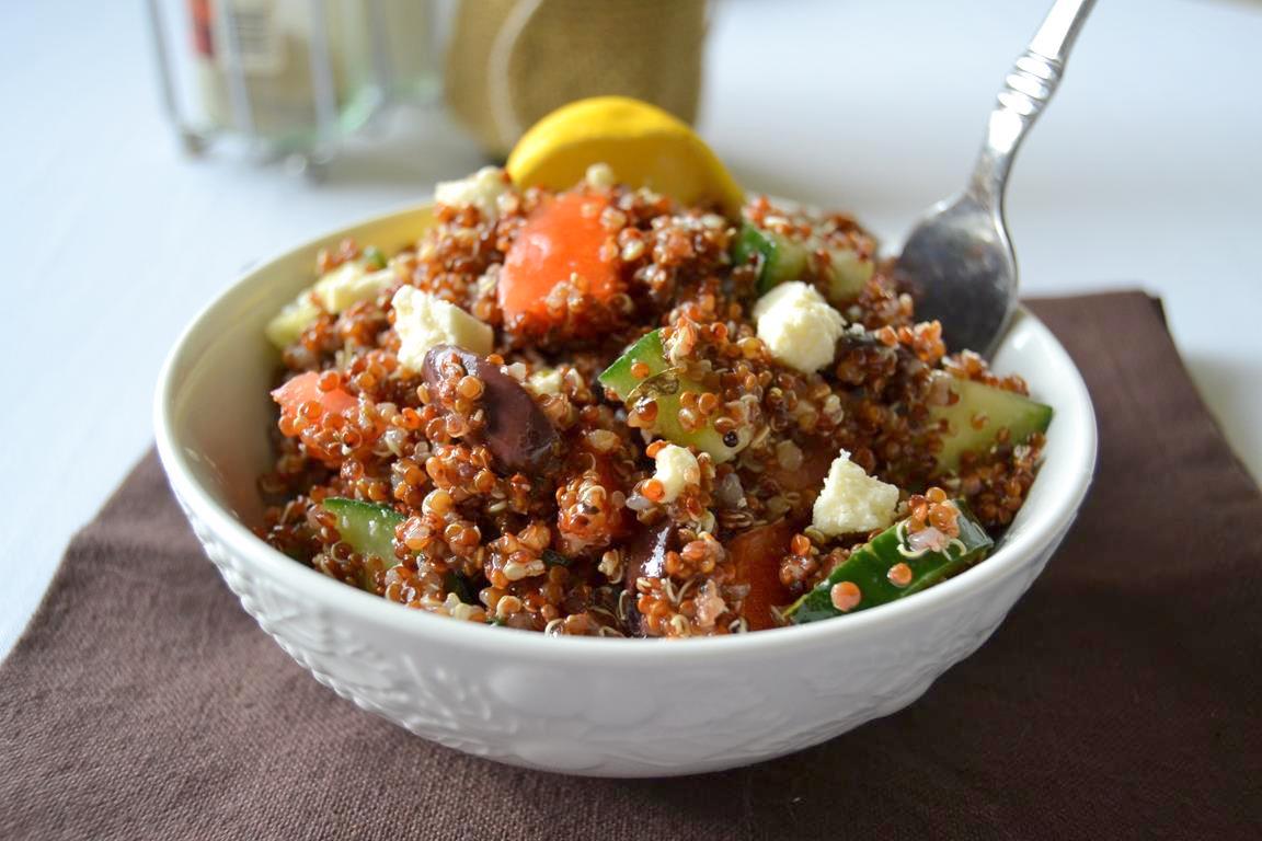 Greek Red Quinoa Salad