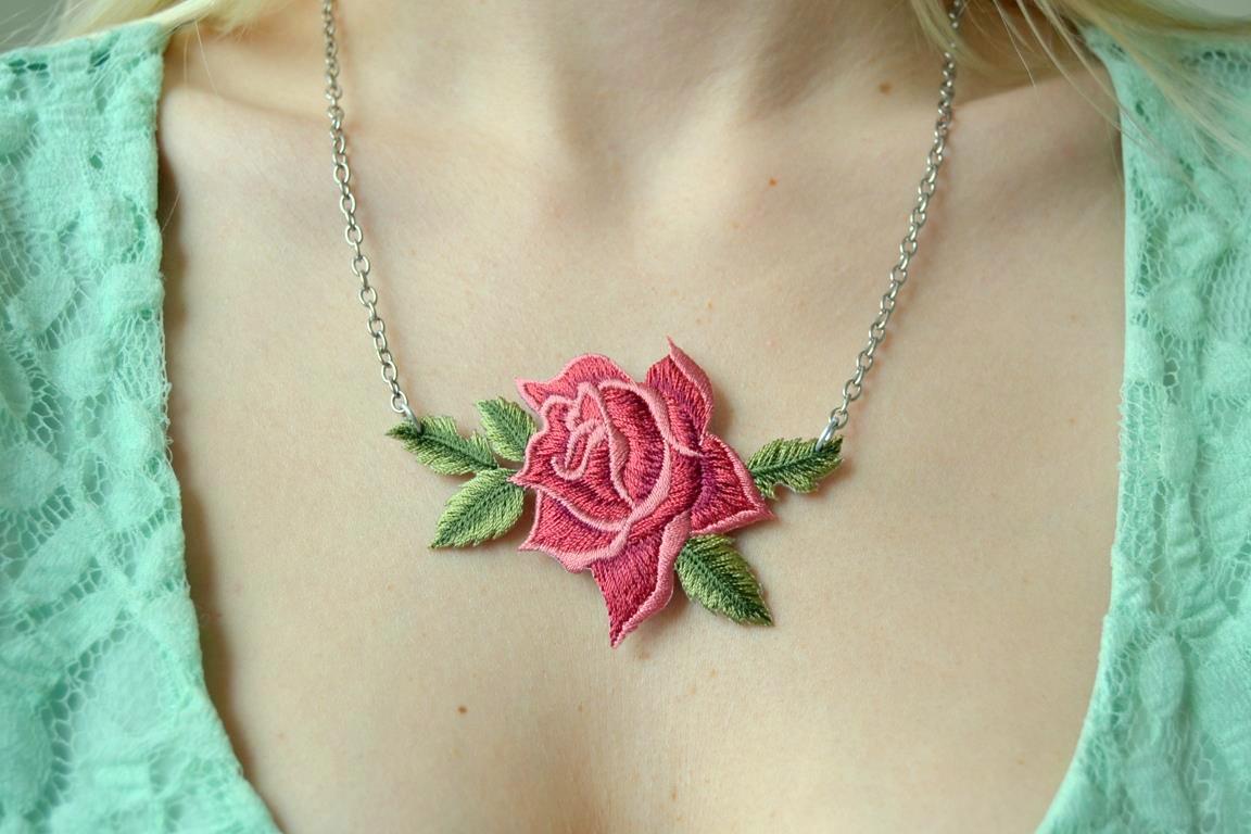 Rose Patch Necklace