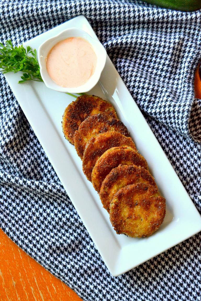 Fried Zucchini with Spicy Ranch