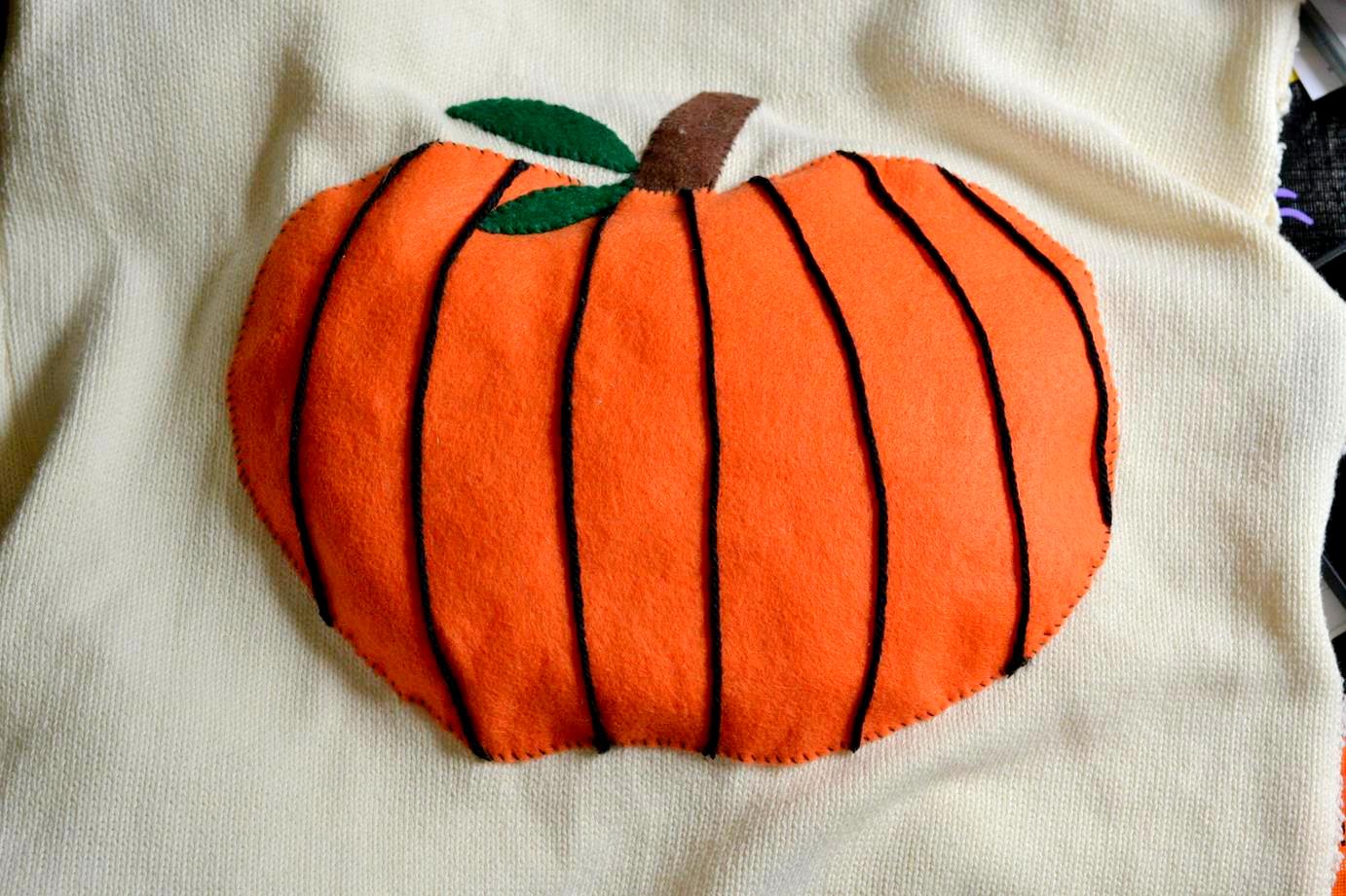 Pumpkin Patch Sweater Pillow on www.TattooedMartha.com