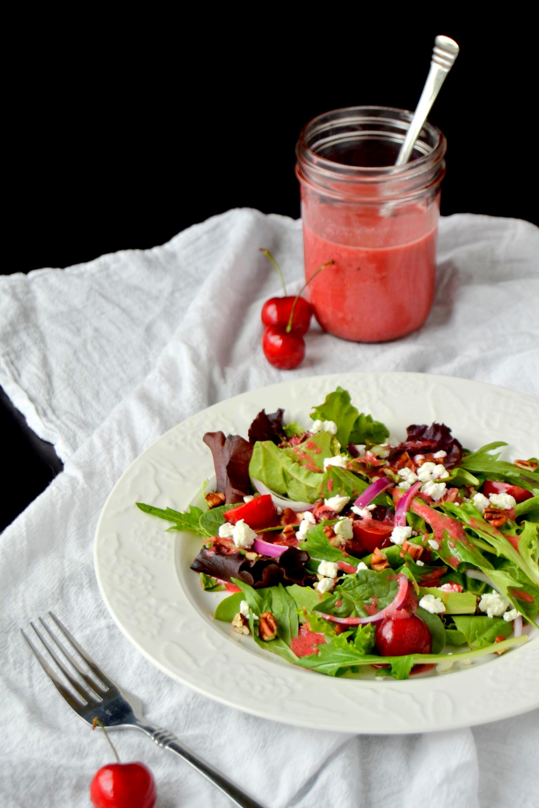 Mixed Greens Salad with Cherry Vinaigrette on www.TattooedMartha.com (6)