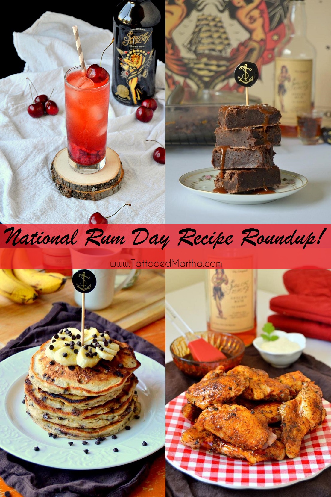 National Rum Day Recipe Roundup on www.TattooedMartha.com (1)