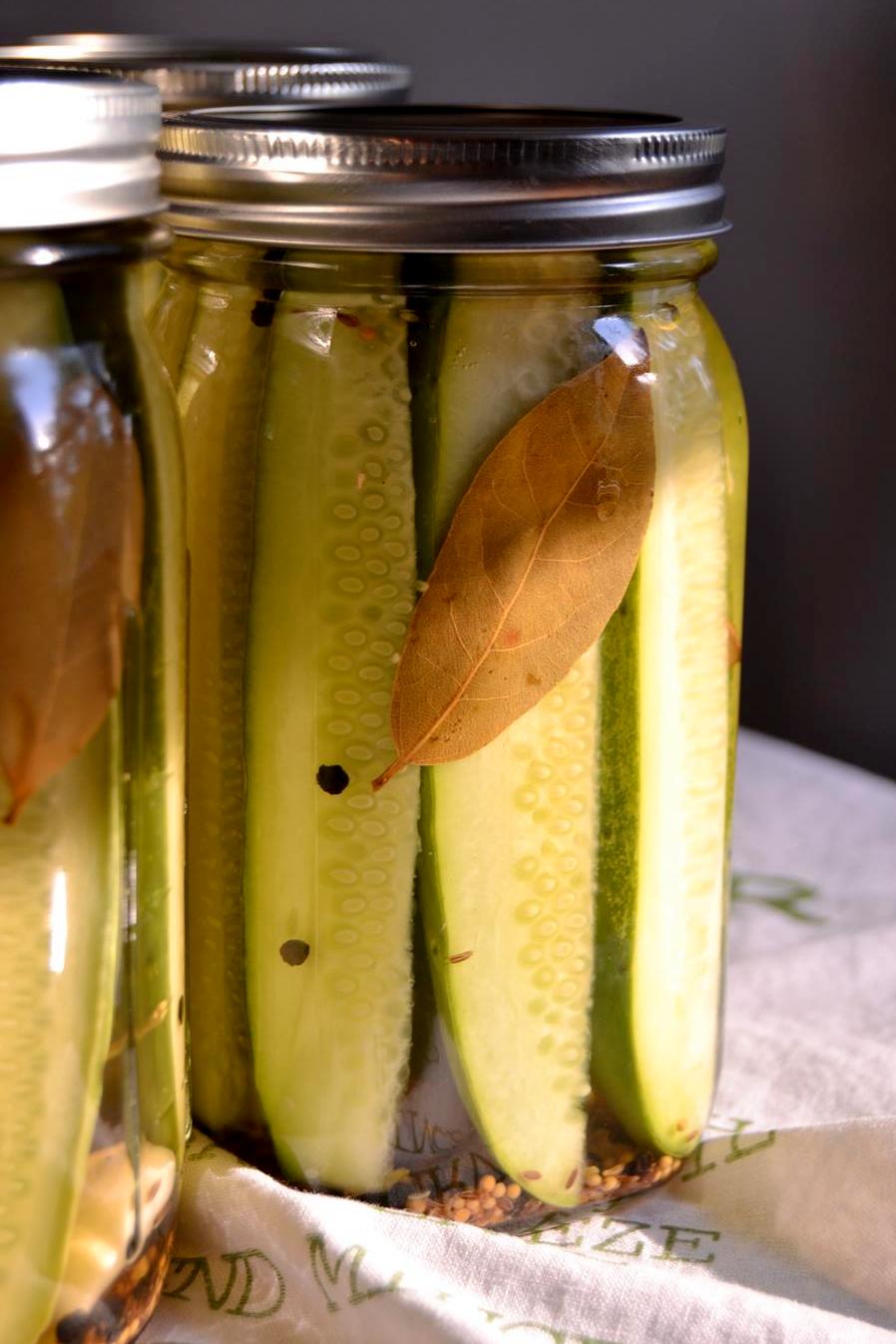 Simple Zesty Refrigerator Dill Pickles