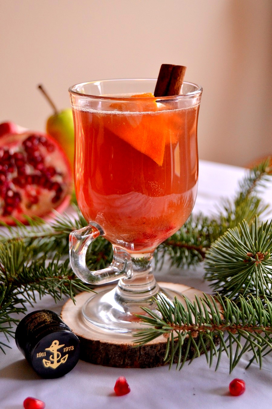 Pomegranate Pear Cider Rum Cocktail