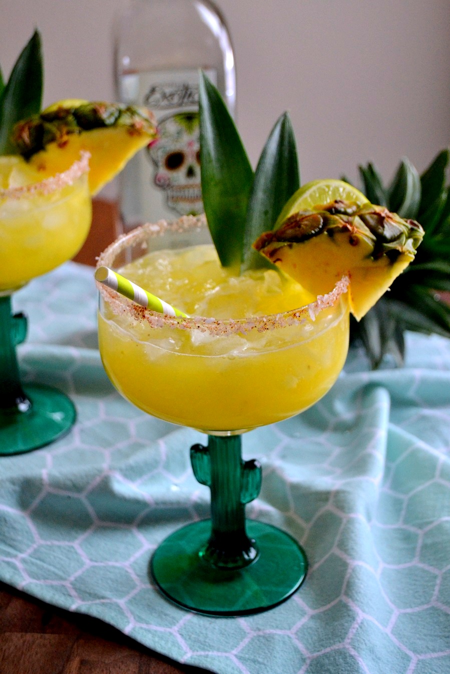Spicy Cilantro Pineapple Margaritas