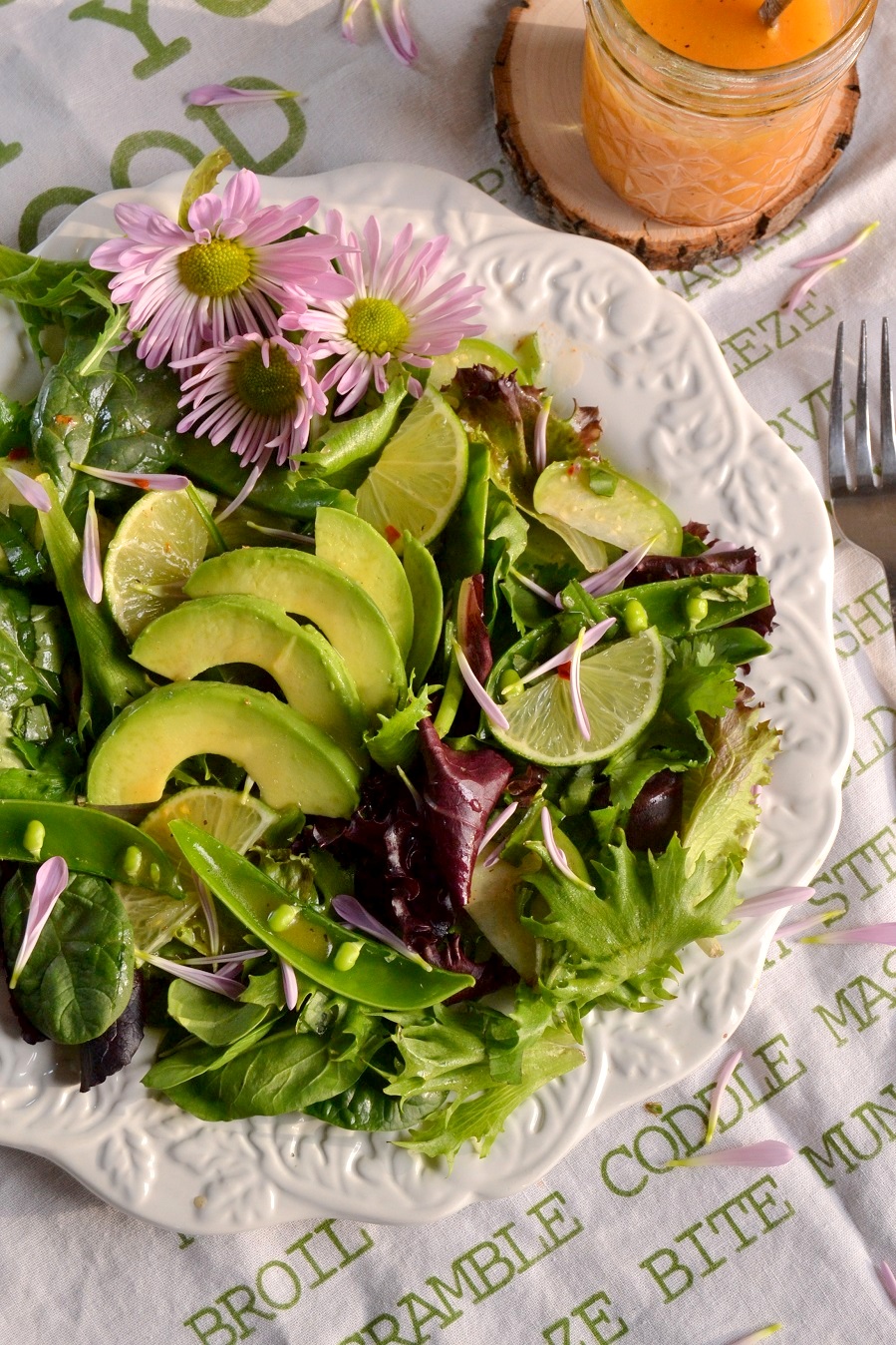 Spring Salad with Chile Lime Vinaigrette